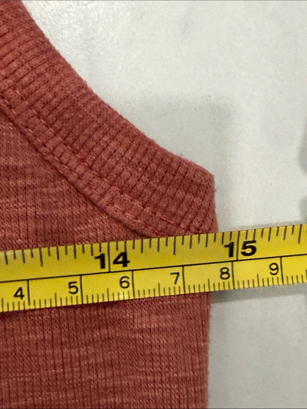 Vuori Ribbed Tank Top in Rust - Picture 3 of 8